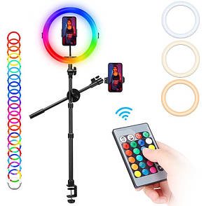 Кільцева лампа RGB настільна 82 см 150 см Ulanzi Vijim K16, фото 1