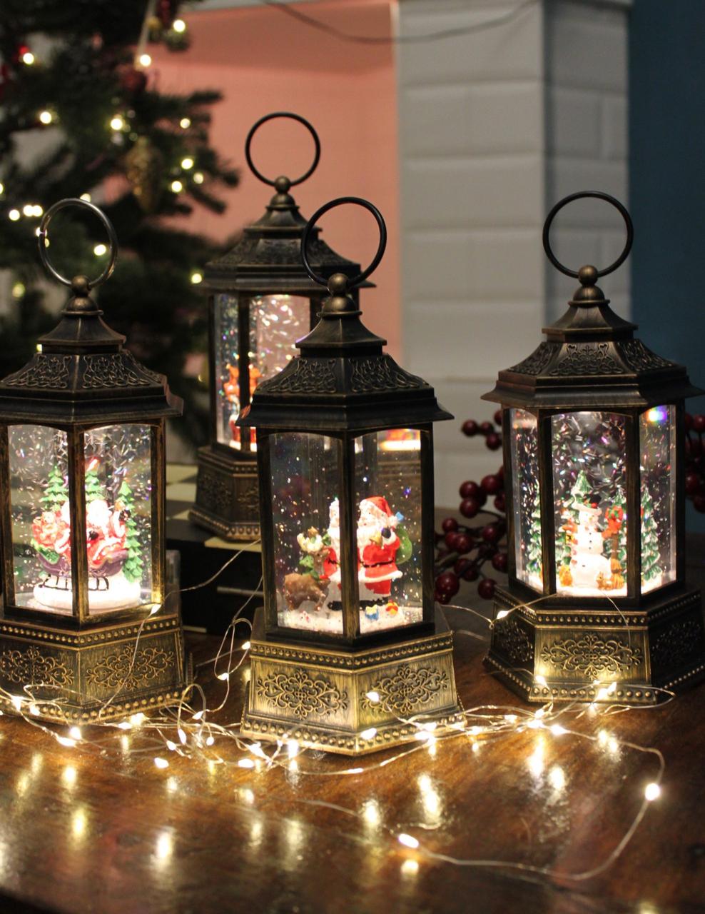 Декоративный музыкальный новогодний фонарь 26см "Зимняя сказка", фото 1