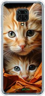 Чехол на Xiaomi Redmi Note 9 Pro Котики 2 "5664sp-1911-7290"