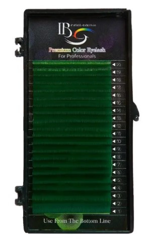 Вії зелений планшет I-Beauty С-0,15-12 мм