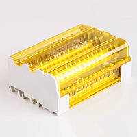 Крос-модуль 4*15 "земля" (шина нульова в корпусі з жовтою кришкою) 502975ж