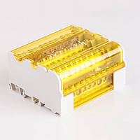 Крос-модуль 4*11 "земля" (шина нульова в корпусі з жовтою кришкою) 502974ж