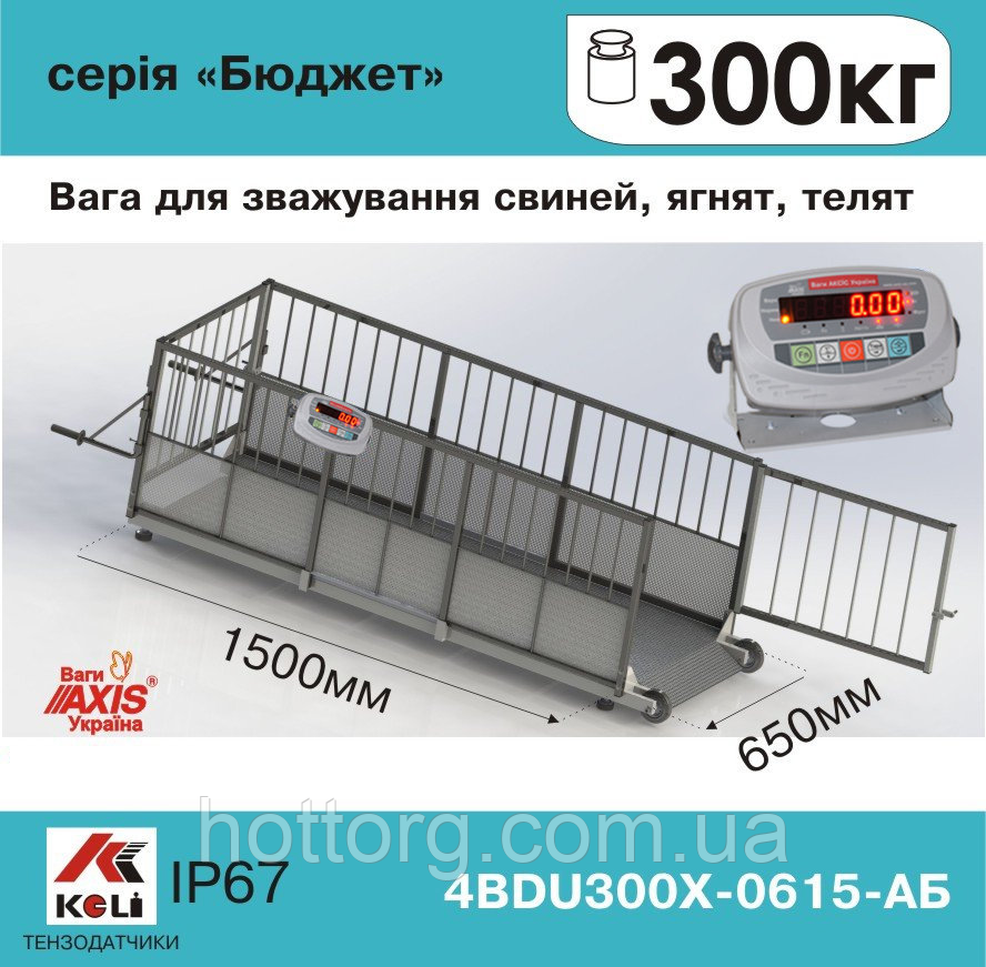 Ваги для свиней 4BDU300Х-0615-Б Бюджет, фото 1