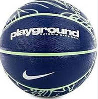 М'яч баскетбольний Nike EVERYDAY PLAYGROUND 8P GRAPHIC DEFLATED DEEP ROYAL BL/VAPOR GREEN/WH size 7 original