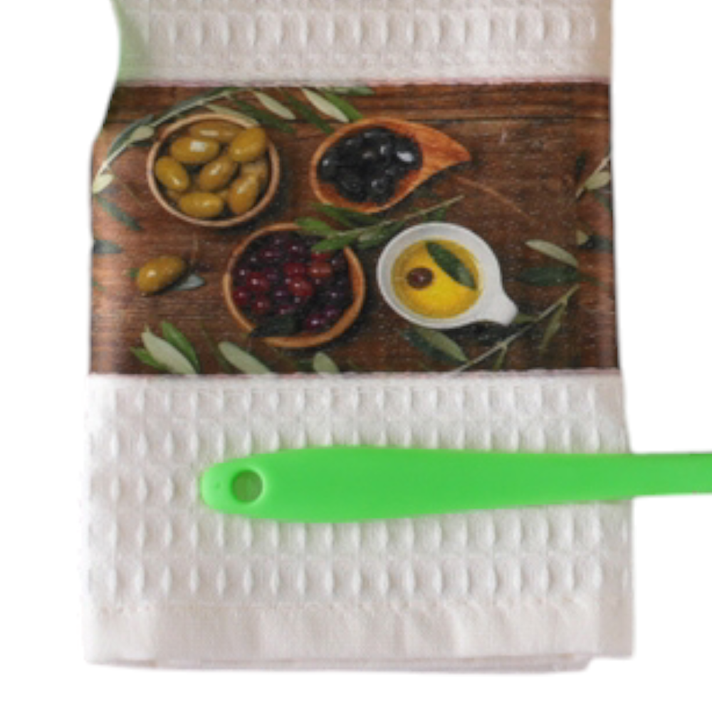 Рушник для рук Aisha вафельний 40х60 см ОЛИВКИ, фото 1