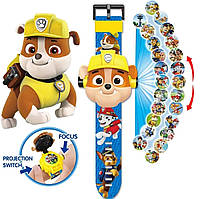 Дитячий наручний годинник для хлопчика з проектором Щенячий Патруль Paw Patrol Кремез жовтий