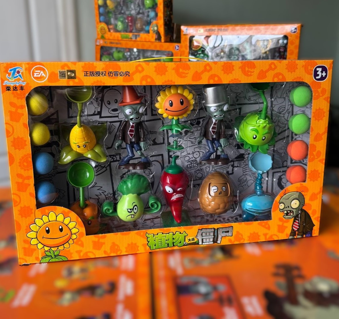 Фигурки детские Растения против Зомби с перчиком. Набор фигурок Plants vs Zombies в подарочной коробке., фото 1