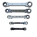 Набір накидних ключів з тріщаткою (6-22 мм) 5 шт. AL-FA ALWRS5E, фото 2