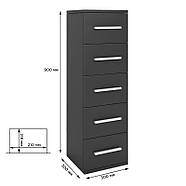 Комод 5 шухляд М-ЗОН Джеко 300 Антрацит (MZN-031018), фото 2