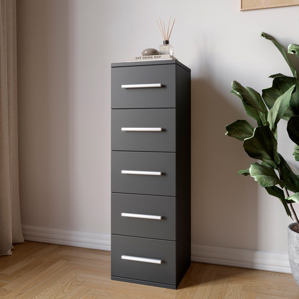 Комод 5 шухляд М-ЗОН Джеко 300 Антрацит (MZN-031018), фото 1