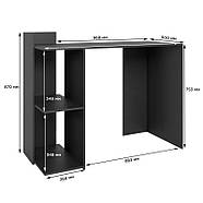 Cтіл комп'ютерний з 2 полицями М-ЗОН Джеко 1200/12 Сонома (MZN-031020), фото 9