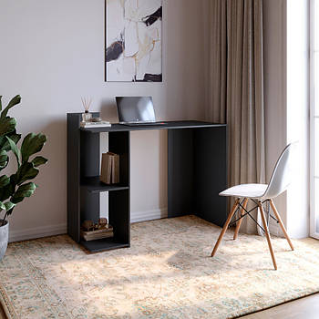 Cтіл комп'ютерний з 2 полицями М-ЗОН Джеко 1200/12 Антрацит (MZN-031021)