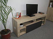 Тумба під телевізор із 4 полицями М-ЗОН Джеко 140 Сонома/Німфея Альба (MZN-031035), фото 4