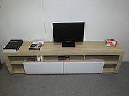 Тумба під телевізор із 5 полицями М-ЗОН Джеко 200 Сонома/Німфея Альба (MZN-031038), фото 6