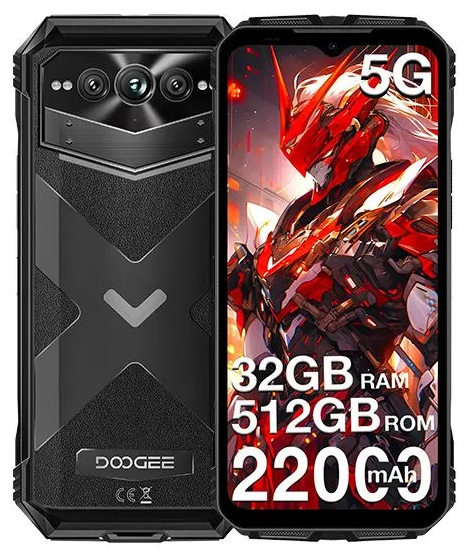 Cмартфон DOOGEE V Max Pro Black 5G 12/512GB 22000mAh NFC Новинка