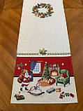 Доріжка на стіл Новорічна, 45x180 см., гобелен з золотим люрексом HOGAR, фото 6