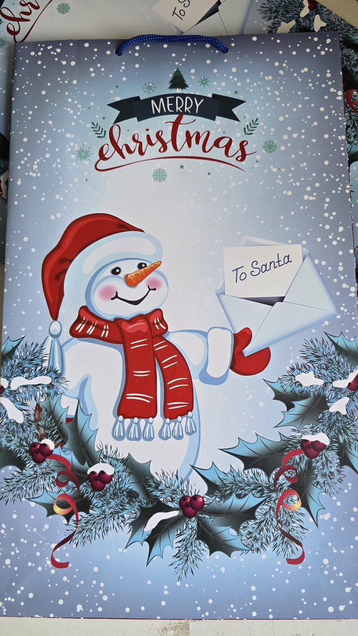 Нпакет подарочный новогодний 40×24см мікс, фото 1