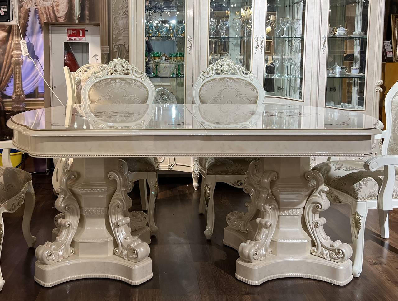 Стіл  обідній овальний розкладний бароко  Савона 240(320)х120х80 см