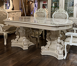 Стіл  обідній овальний розкладний бароко  Савона 240(320)х120х80 см, фото 2
