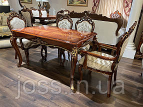 Стіл 140(+40)х90х79см розкладний класичний коричневий Роуз, фото 4