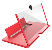 Збільшувач-підставка екрана телефона 3D Enlarged Screen 12 8022, червона