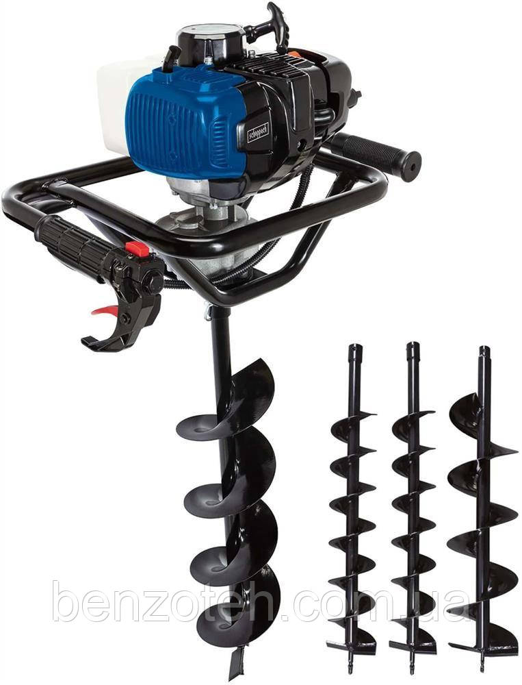 Мотобур Scheppach EB 2000-SET із шнеками Ø 100, 150, 200 мм. для буріння будь-якого типу ґрунту, фото 1