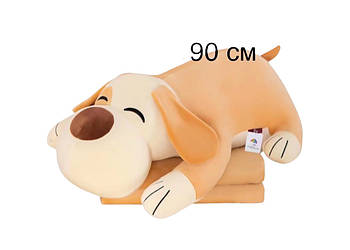 М'яка дитяча іграшка Песик, плюшева іграшка Песик з ковдрою 65 см Тік Ток тренд Nina