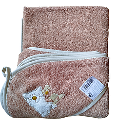 Куточок для купання 95х95см махра тм Ярослав Котики беж