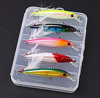 Набор воблеров X-rap Minnow 85 мм 6.5 г 5 шт в боксе