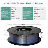 Пластик KINGROON Silk PLA Rainbow Mermaid (B01891), ClassicSpool, 1.75мм, 1кг, 200-220°C, Чергуються кольори філамент для 3Д-друку, фото 7