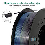 Пластик KINGROON Silk PLA Rainbow Mermaid (B01891), ClassicSpool, 1.75мм, 1кг, 200-220°C, Чергуються кольори філамент для 3Д-друку, фото 6