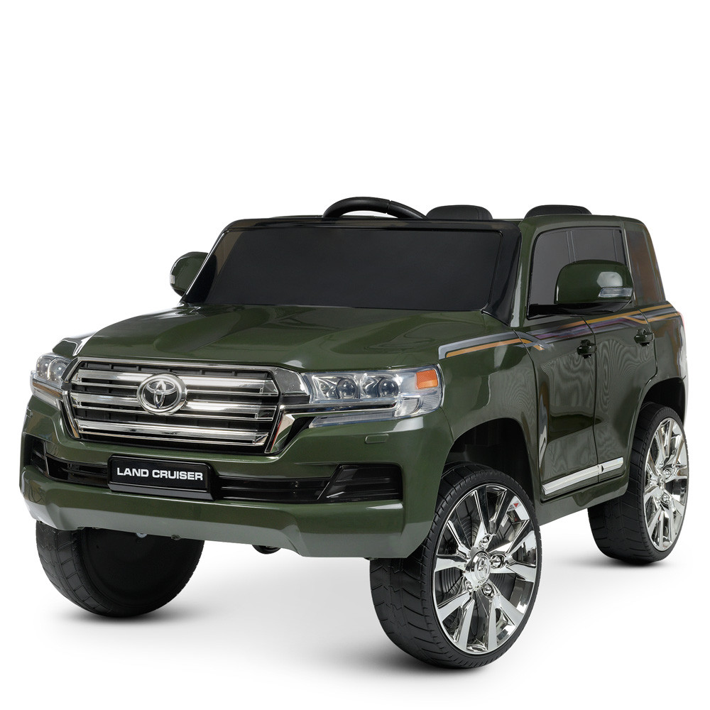 Джип JJ2022EBLR-10 (1шт) 2,4G, акум1*12V7AH, 2мотор35W, муз, EVA, USB, MP3, шкiра, хакі, фото 1