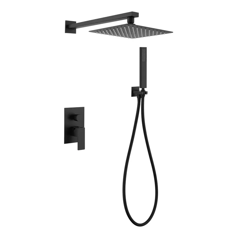 Вбудована душова система Mixxus KUB-003 Inner Black (нержавіюча сталь) (MI5944) — одноручковий змішувач, 1-5 бар, картридж, прихов