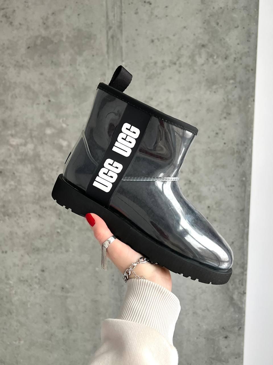 Зимові Жіночі Черевики UGG Classic Clear Mini Black / УГГ Класик Клір Міні Чорні