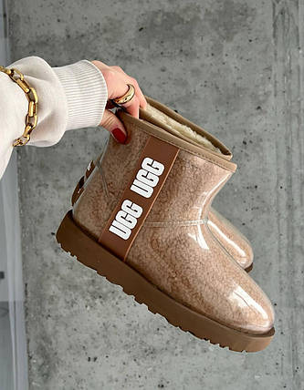 Зимові Жіночі Черевики UGG Classic Clear Mini Light Brown / УГГ Класик Клір Міні Світло Коричневі, фото 1