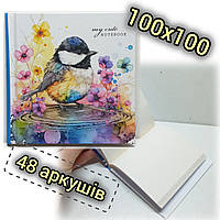 Блокнот 100х100мм / 48 аркушів, чистий аркуш / Записная книга / 6897-23218