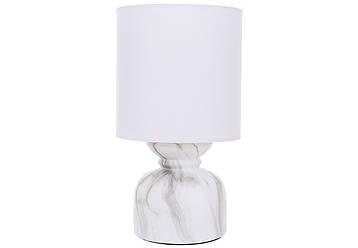 Настільна лампа з тканинним абажуром Marble Grey D14*25см