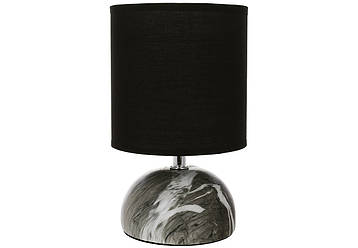 Настільна лампа з тканинним абажуром Marble D14*23 см, колір чорний
