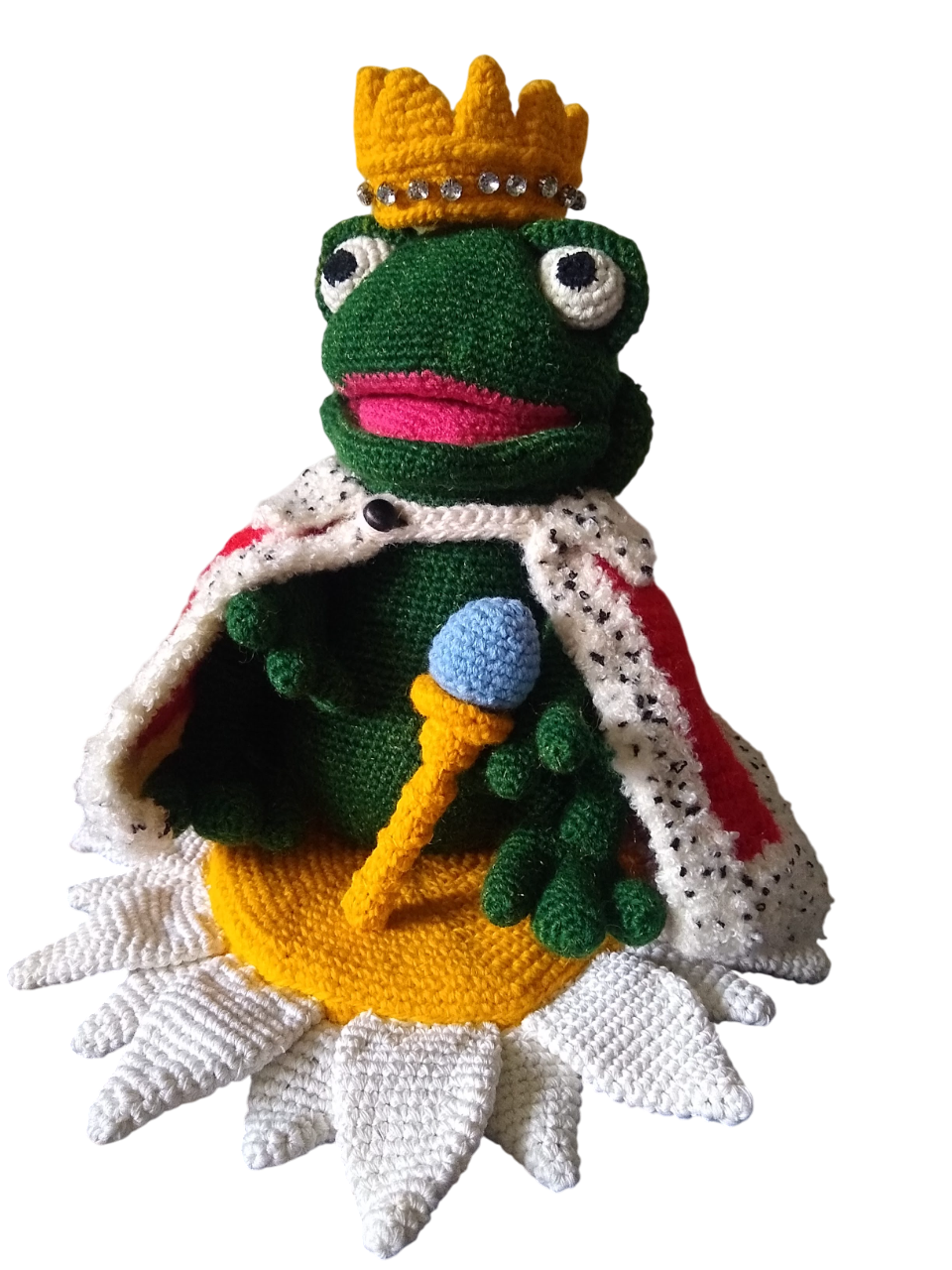 В'язане жабеня-король. Символ надії та добра, фото 1