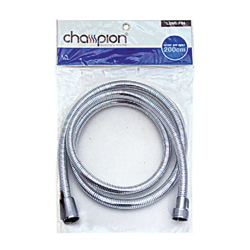 Душовий шланг CHAMPION LUMI.F04 (200 см, нержавіюча сталь, PVC, хром) (CH0169)