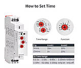 Реле затримки часу GEYA GRT8-М-1 16 А реле для затримки або вимкнення АС 220V, фото 7