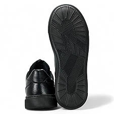 Кросівки чоловічі осінні Splinter (Україна) шкіряні чорні осінь/весна демі сезон зі шнурівкою 02 22, фото 3