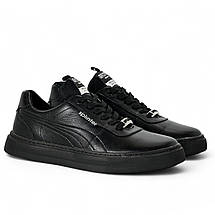 Кросівки чоловічі осінні Splinter (Україна) шкіряні чорні осінь/весна демі сезон зі шнурівкою 02 22, фото 4