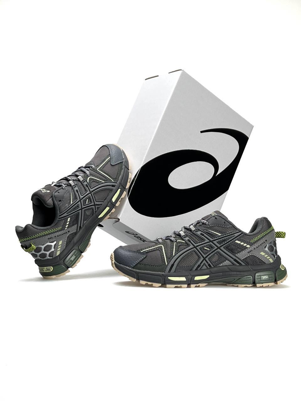 Чоловічі кросівки ASICS Gel-Kahana 8 Grey, чоловічі кеди Асикс шкіра текстиль водовідштовх. сірі. Чоловіче взуття