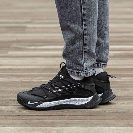 Зимові Чоловічі Кросівки Nike ACG Terra Antarktik Gore-Tex Low / Найк АСГ Тера Антарктик Низькі Чорні з Білим, фото 1