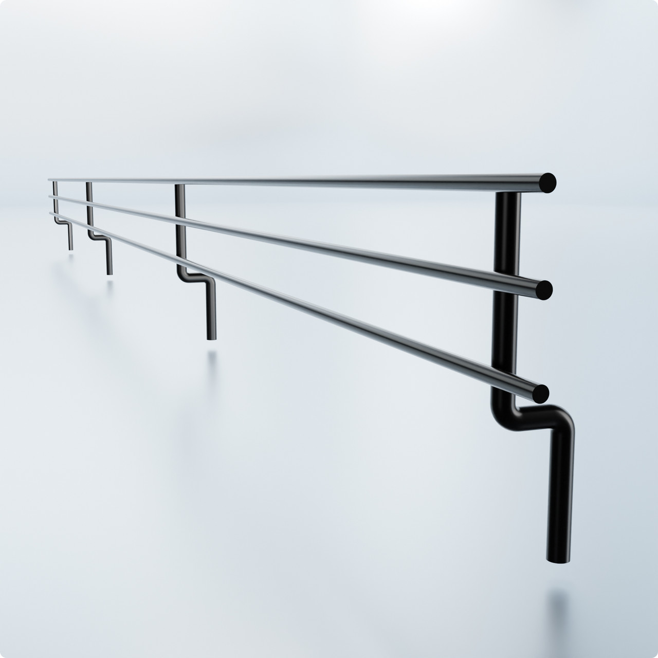 Бортик-12 для металевої полиці, чорний. Бортик для стелажу, торгове обладнання., фото 1