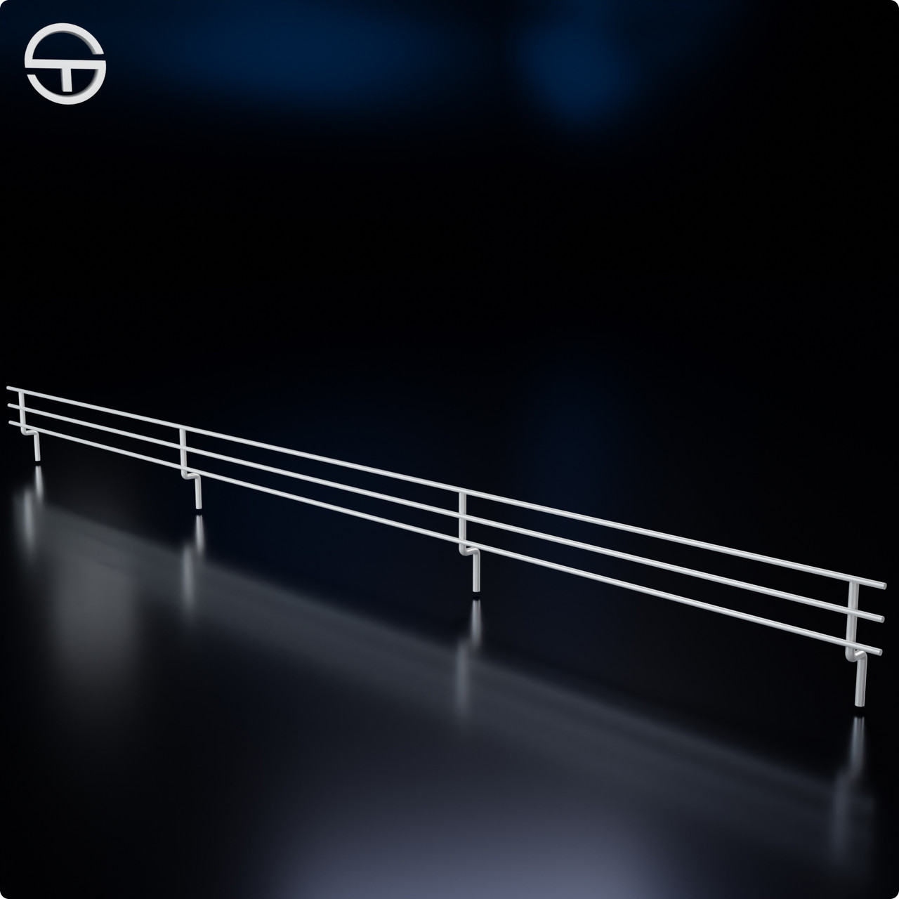 Бортик-12 для металевої полиці, білий. Бортик для стелажу, торгове обладнання., фото 1