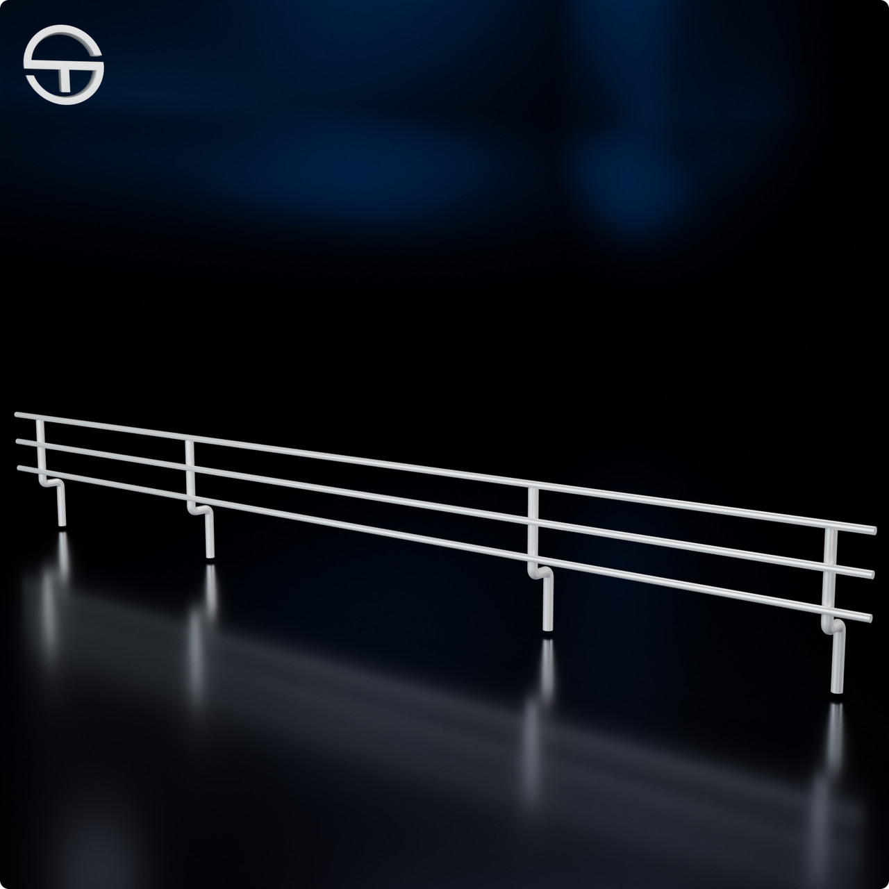 Бортик-6 для металевої полиці, білий. Бортик для стелажу, торгове обладнання., фото 1