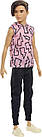 Лялька Barbie Ken Fashionistas 193 Барбі Кен Модник з прошитим волоссям у безрукавці з блискавками, фото 2