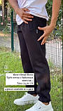 Чорні теплі спортивні штани для хлопчиків 158,164,170,176 зросту DOFFBI Туреччина, фото 4